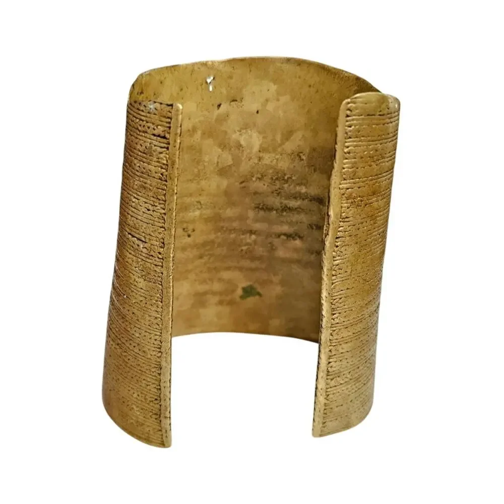 Antique Konyak Naga Tribal Warrior Brass Cuff Bracelet Nagaland